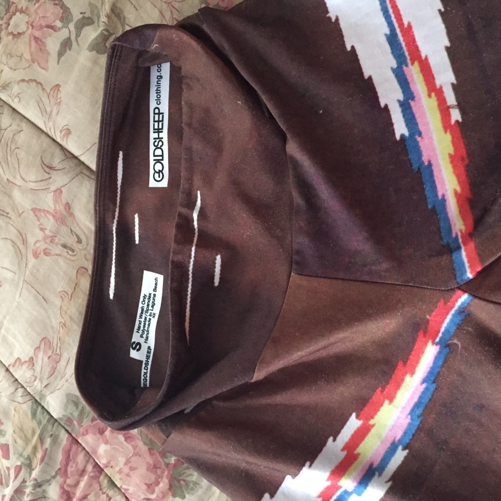 Goldsheep brown serape leggings size S - Picture 4 of 6